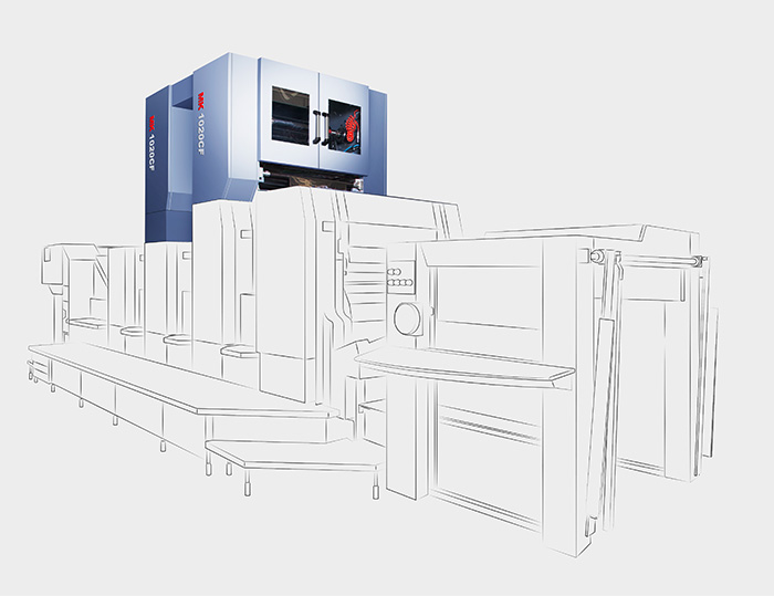 MK 1020CF 冷燙單元
技術(shù)描述：冷燙印技術(shù)
在膠印機(jī)上加裝冷燙單元，完成先燙后印或先印后燙，擺桿跳步能有效節(jié)約電化鋁。